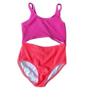 Girls pink and Orange Swimsuit